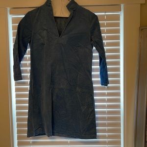 Corduroy blue dress